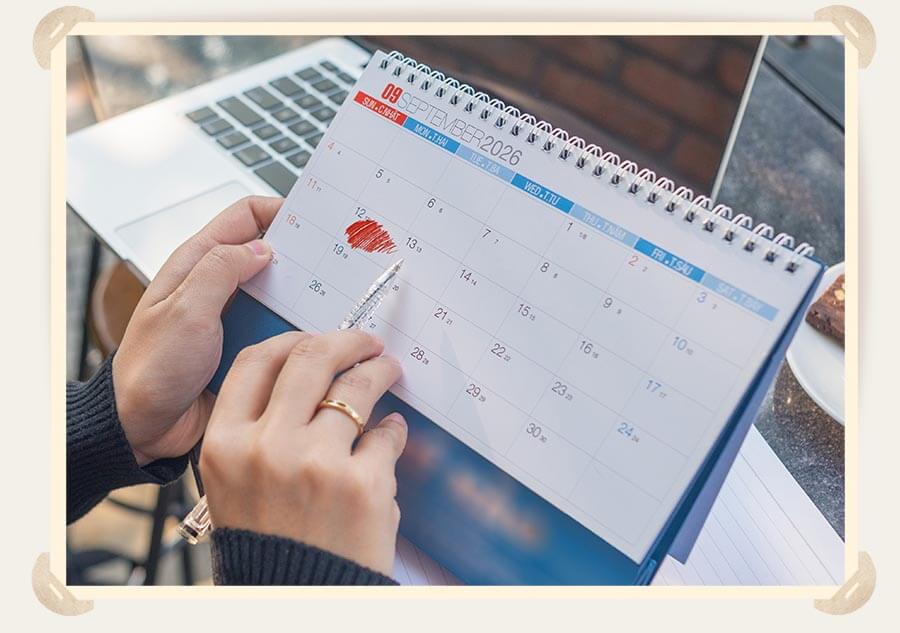 отметки в календаре