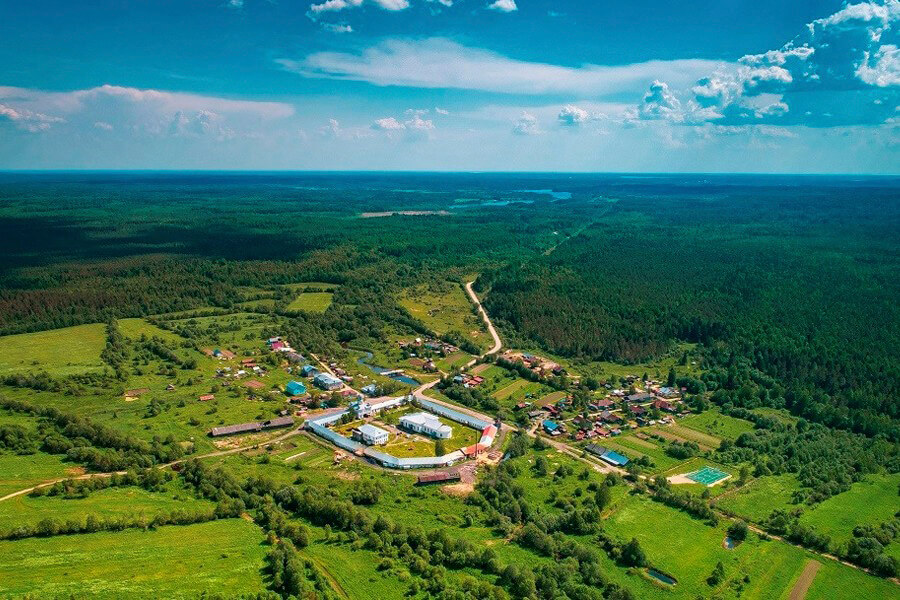 Нило-Сорская пустынь с высоты 