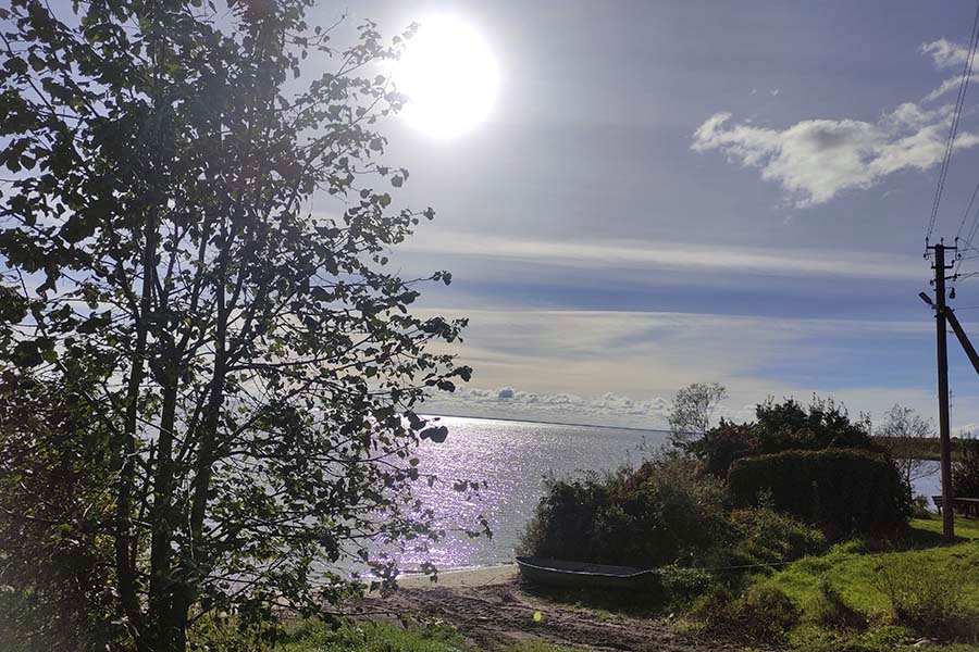 берегу озера