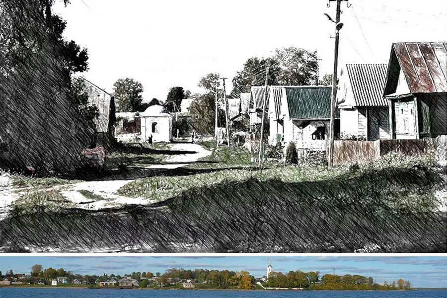 улочка на острове отца николая 