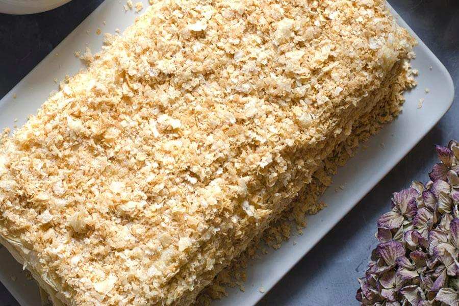 Ленивый Наполеон рецепт из лаваша