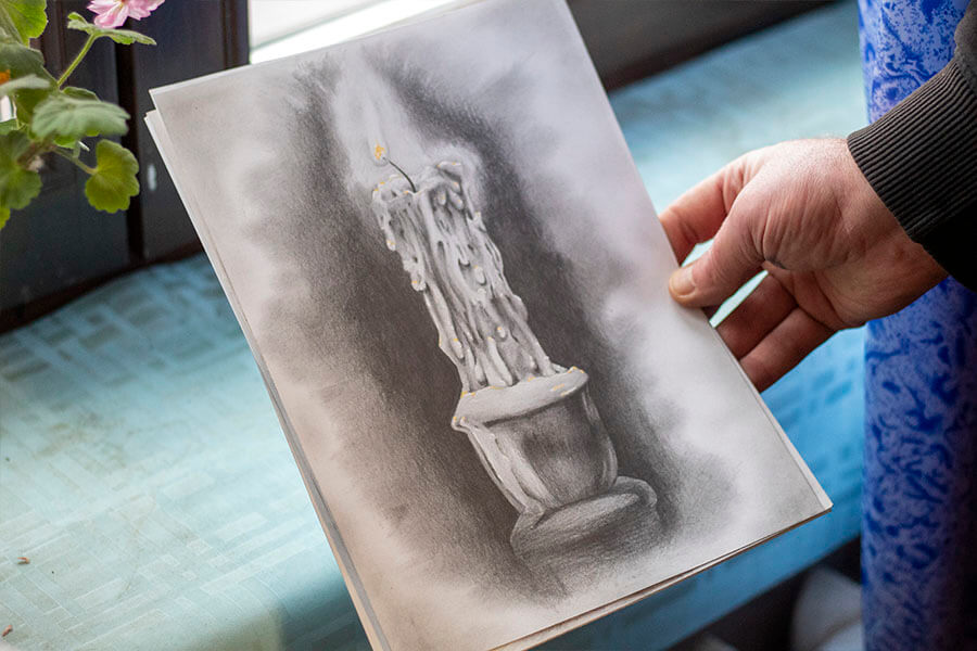 рисунок свечи