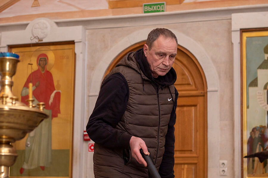 уборка храма