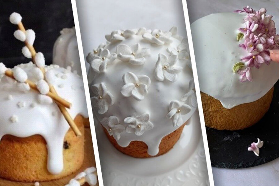 Украшения из маршмеллоу для кулича фото