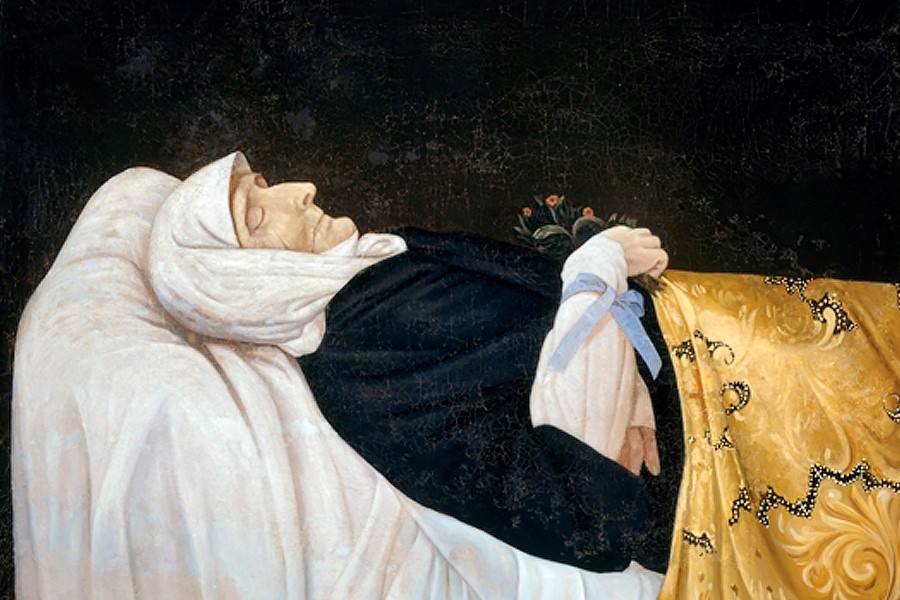 Пелагия Дивеевская на смертном одре,