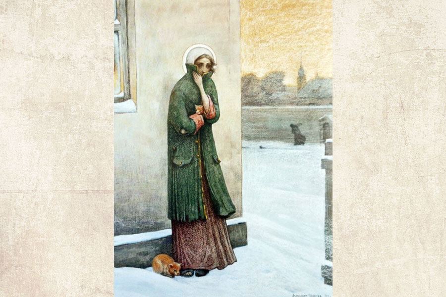 блаженная ксения на морозе