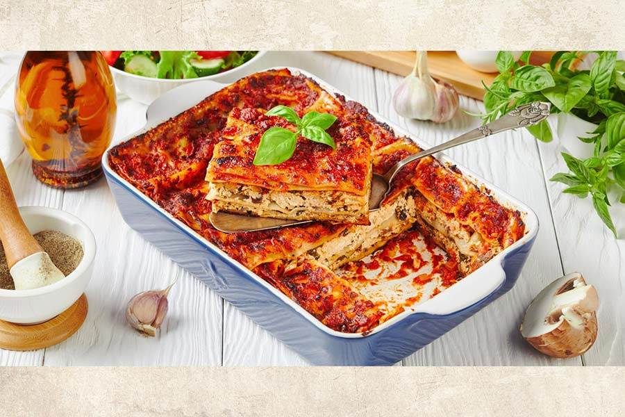 Лазанья с грибами фото