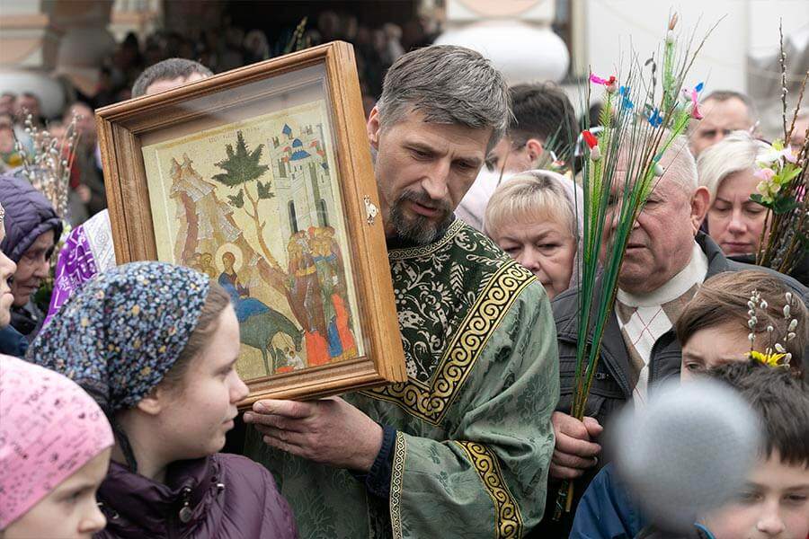 икона вход Господень в иерусалим
