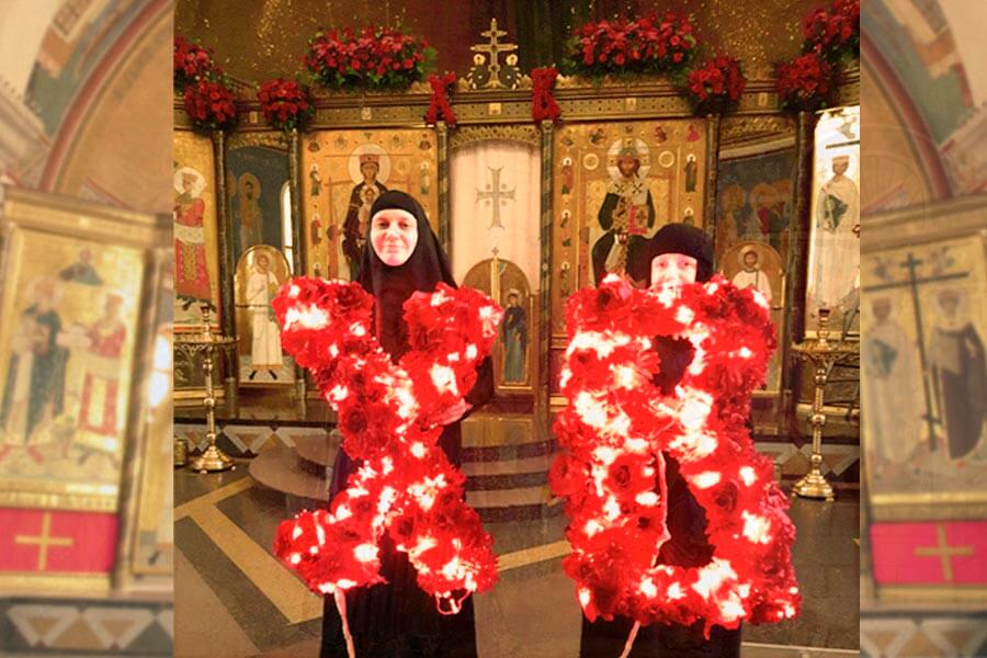 украшение храма на пасху