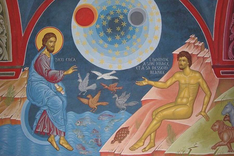 фреска сотворение мира