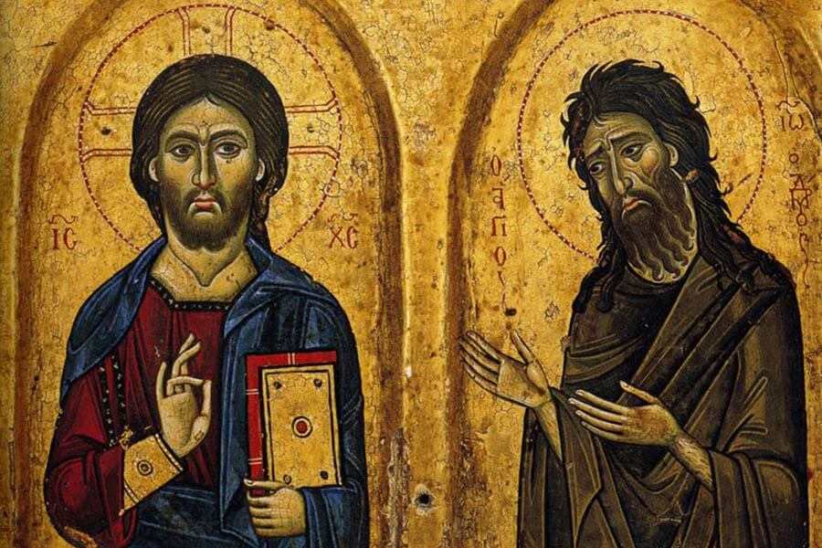икона Господа и Иоанна Крестителя