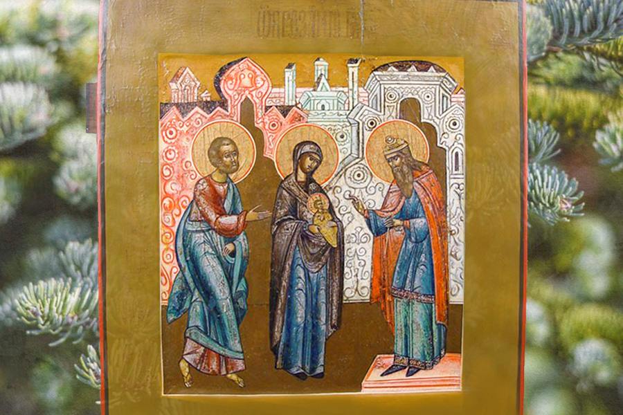 Русская икона праздника Обрезания Господня