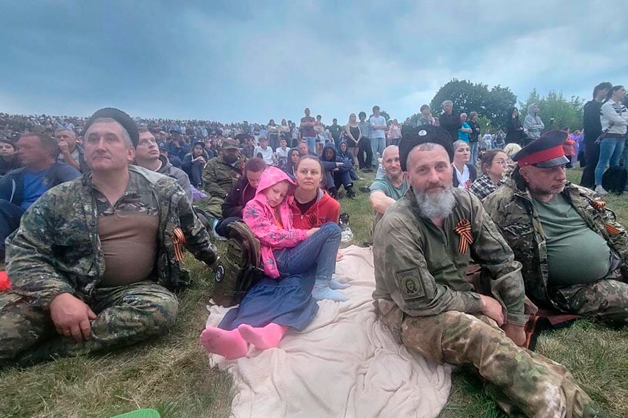 на привале