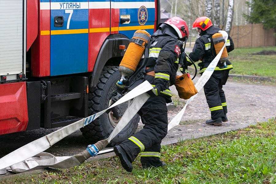 работа пожарных