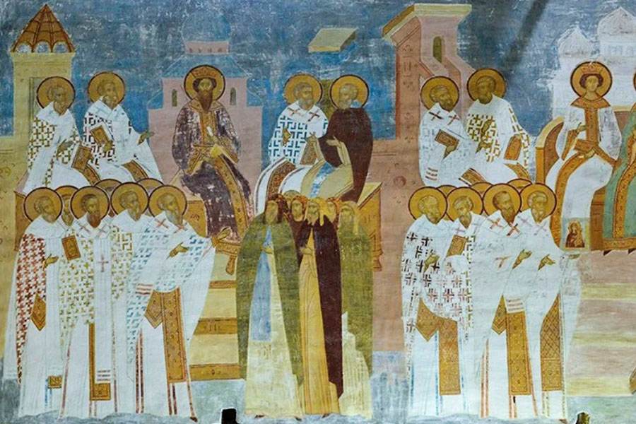 VI Вселенский Собор Фреска 