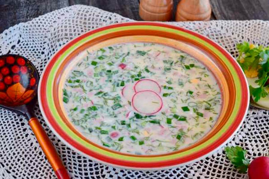  рецепт окрошки на кефире