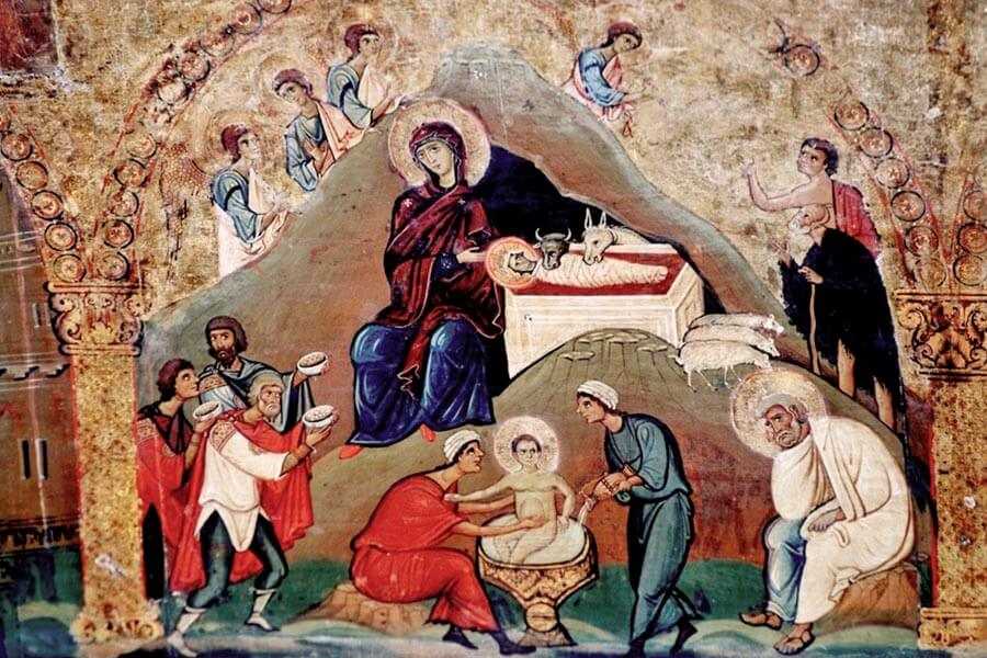 фреска Рождества Христова