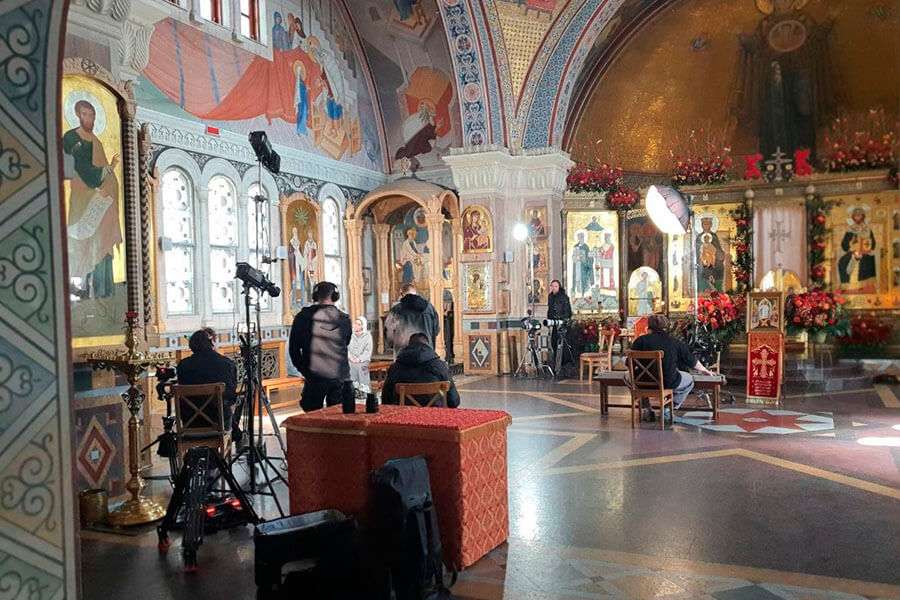 съемки фильма в монастыре