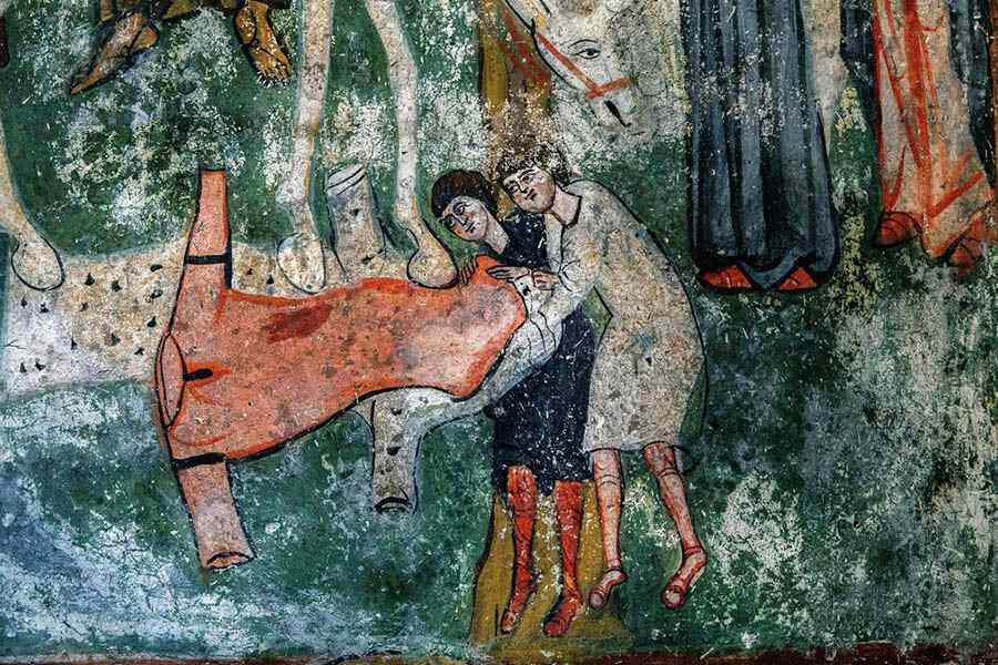 постилание одежд по пути Господа