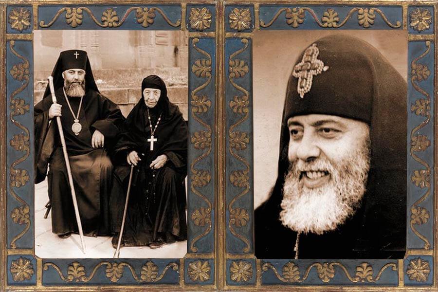 Епископ Илия и его крестная мать 