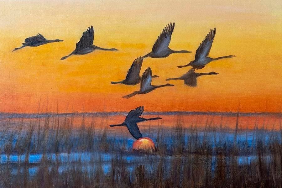 клин журавлей