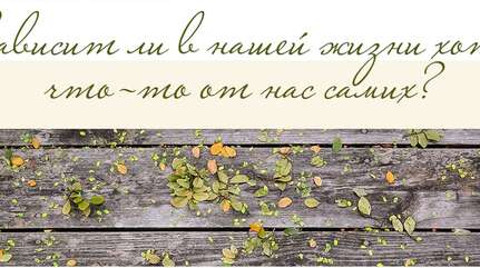 Зависит ли в нашей жизни хоть что-то от нас самих?
